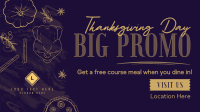 Hey it's Thanksgiving Promo Facebook Event Cover Design