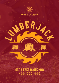 Rustic Master Lumberjack Poster Preview