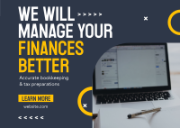 Managing Finances Postcard Image Preview
