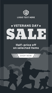 Remembering Veterans Sale Instagram story Image Preview