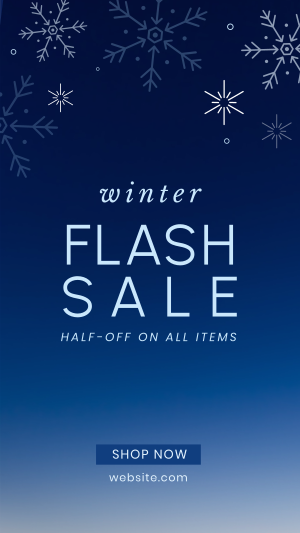 Winter Flash Sale Facebook story Image Preview