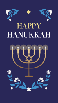 Hanukkah Candles Facebook Story Design