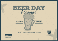 Happy Beer Postcard Design