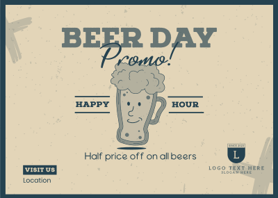 Happy Beer Postcard Image Preview