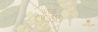Rustic Closed Restaurant Twitter header (cover) Image Preview