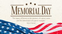 Modern Minimalist Memorial Day Animation Design