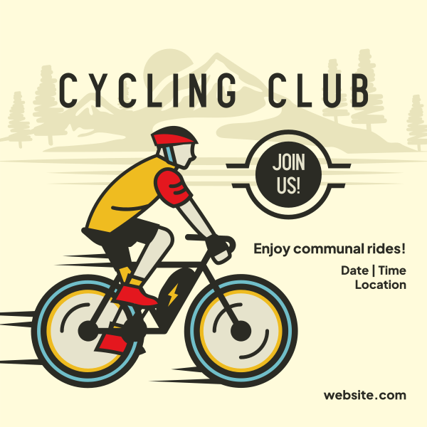 Fitness Cycling Club Instagram Post Design Image Preview