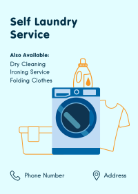 Self Laundry Cleaning Poster Design