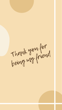 Thank you friend greeting Instagram story Image Preview