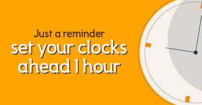 Daylight Saving Reminder Facebook ad Image Preview