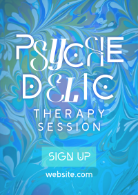 Psychedelic Therapy Session Flyer Design