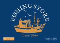 Fishing Store Postcard Image Preview