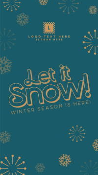 Let It Snow Winter Greeting TikTok video Image Preview