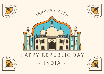 India Republic Day Postcard Image Preview