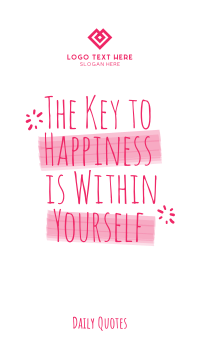 Happiness Within Yourself Facebook Story Design