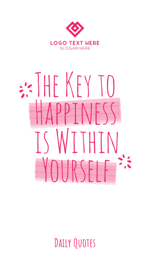 Happiness Within Yourself Facebook story Image Preview