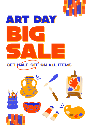 Art Materials Sale Flyer Image Preview