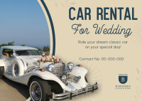 Classic Car Rental Postcard Image Preview