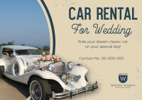 Classic Car Rental Postcard Image Preview