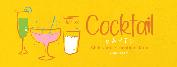 Cocktails Facebook Cover Design Image Preview