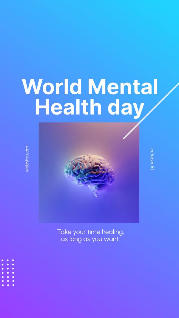 Mental Health Day Instagram Story Design Image Preview