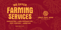 Rustic Farming Services Twitter Post Design