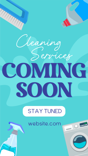 Coming Soon Cleaning Services Instagram story Image Preview