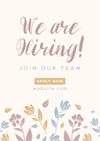 Floral Hiring Poster Image Preview