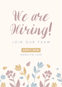 Floral Hiring Poster Design