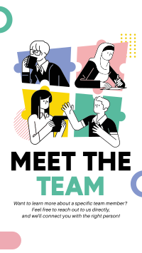 Modern Quirky Meet The Team YouTube Short Design