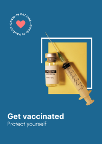 Vaccine Syringe Poster Design