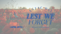 Red Poppy Lest We Forget Facebook event cover Image Preview