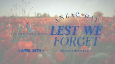Red Poppy Lest We Forget Facebook event cover Image Preview