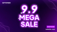 9.9 Mega Sale Facebook Event Cover Design