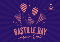 Celebrate Bastille Day Postcard Design