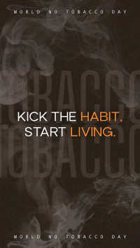 No Tobacco Day Typography TikTok video Image Preview