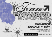 Femme Equality Greeting Postcard Design