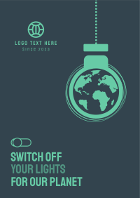 Earth Hour Lights Off Poster Design