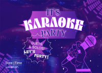 Karaoke Party Nights Postcard Image Preview