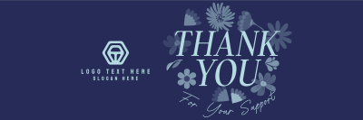 Floral Thank You Twitter header (cover) Image Preview
