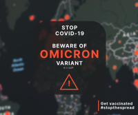Beware Of Omicron Facebook Post Design