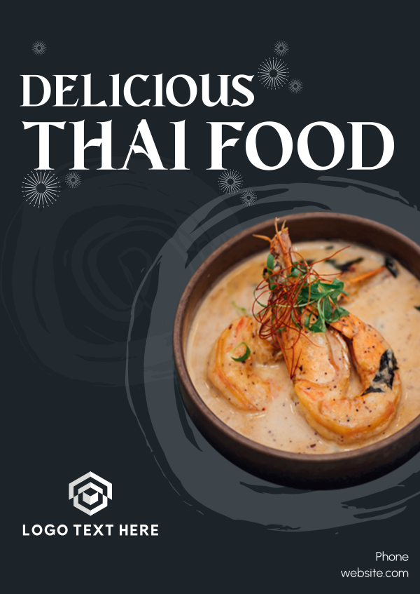 Authentic Thai Food Poster Design Image Preview