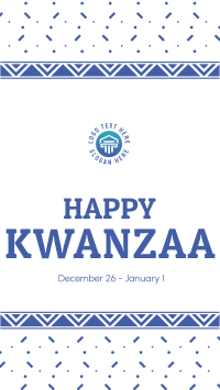 Kwanzaa Cultural Pattern Facebook Story Design
