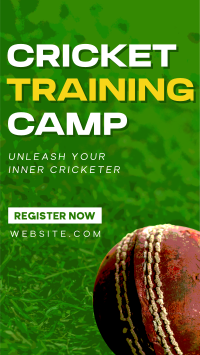 Cricket Training Camp TikTok Video Design