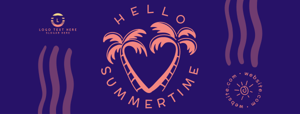 Hello Summertime Facebook Cover Design Image Preview