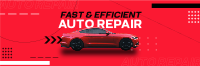 Modern Auto Repair Shop Twitter Header Image Preview