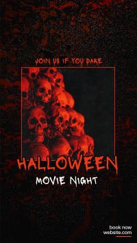 Halloween Movie Night Facebook Story Design