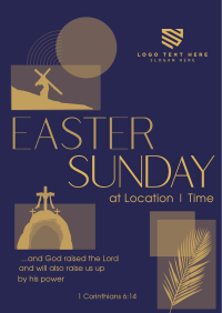 Modern Easter Holy Week Flyer Design