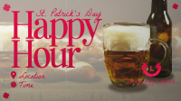 Modern St. Patrick's Day Happy Hour Video Design