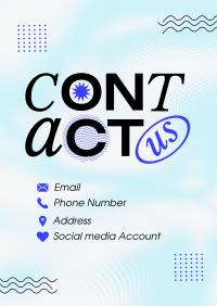 Minimalist Contact Us Flyer Design